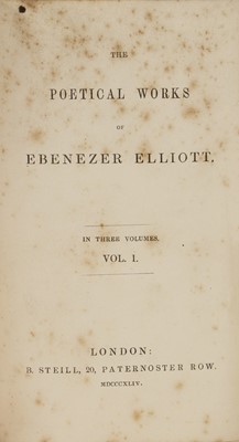 Lot 31 - SIGNED: Ebenezer ELLIOTT