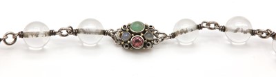 Lot 145 - An Arts & Crafts silver rock crystal necklace, attributed to Dorrie Nossiter