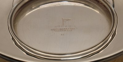 Lot 4 - A twin handled silver pedestal dish