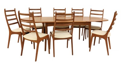 Lot 369 - A Danish teak dining table