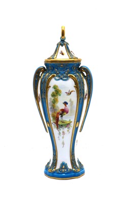 Lot 164 - A Royal Worcester porcelain vase and cover
