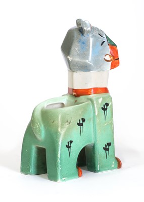 Lot 106 - A Louis Wain pottery model of 'Lucky Haw-Waw', a futurist cat
