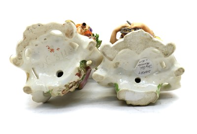 Lot 172 - A matched pair of Derby porcelain 'Idyllic Musician' figures