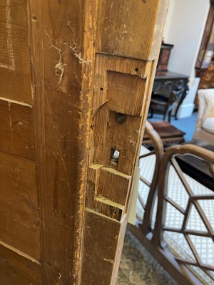 Lot 434 - A scumbled faux bamboo wardrobe