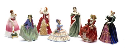 Lot 176 - A collection of seven Royal Doulton porcelain figures