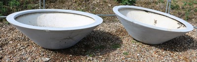 Lot 380 - A pair of contemporary cement fibre garden planters