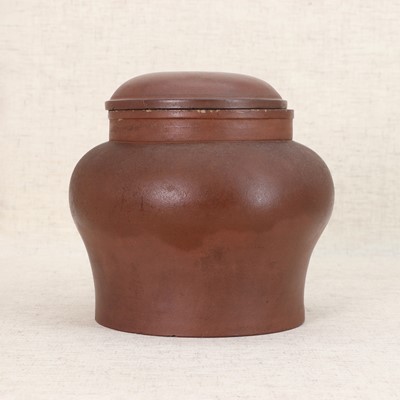 Lot 187 - A Yixing stoneware jar and associated cover
