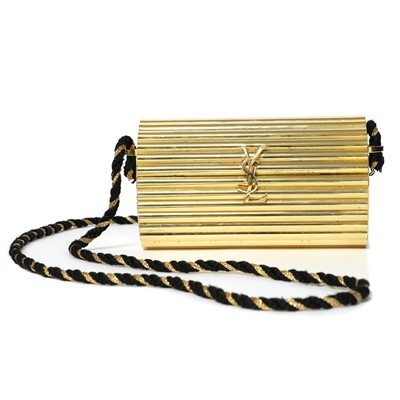 Lot 1472a - A Yves Saint Laurent Opium gilded metal shoulder bag