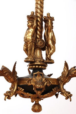 Lot 197 - A Napoleon III-style gilt and patinated metal chandelier