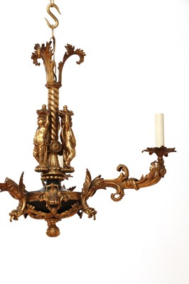Lot 197 - A Napoleon III-style gilt and patinated metal chandelier
