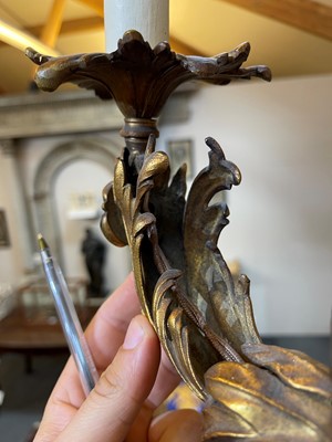 Lot 197 - A Napoleon III-style gilt and patinated metal chandelier