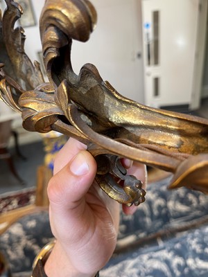 Lot 197 - A Napoleon III-style gilt and patinated metal chandelier