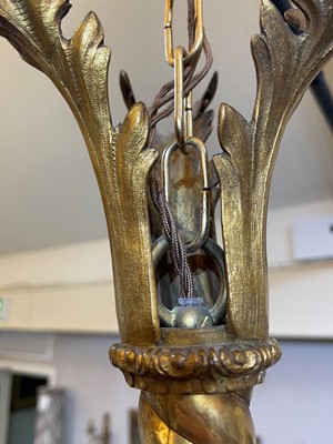 Lot 197 - A Napoleon III-style gilt and patinated metal chandelier