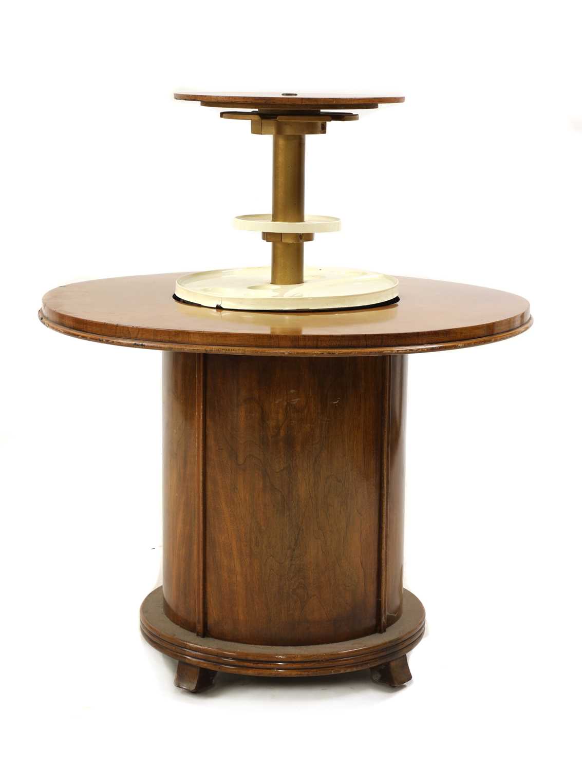 Lot 101 - An Art Deco walnut 'surprise' cocktail table