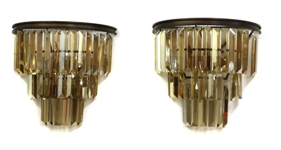 Lot 222A - A pair of demi lune wall lights