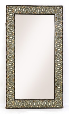 Lot 396 - A contemporary floor standing wall mirror