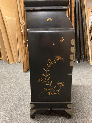 Lot 111 - A Japanese gilt lacquered table cabinet