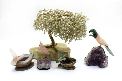 Lot 286 - A collection of four semi-precious stone figures