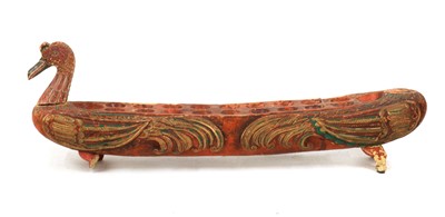 Lot 279A - A carved polychrome painted duck