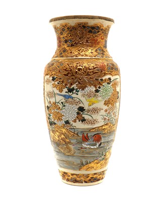 Lot 137 - A Japanese Satsuma ware vase
