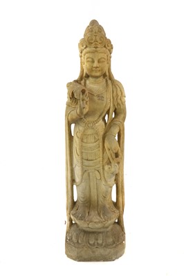 Lot 103A - A large Chinese marble figure