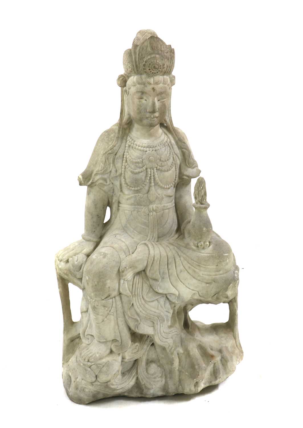 Lot 104 - A large Chinese marble figure