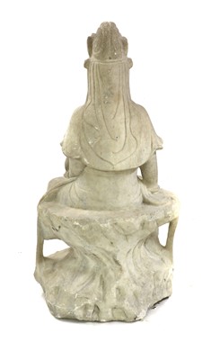 Lot 104 - A large Chinese marble figure