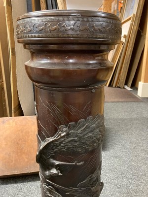 Lot 117 - A pair of Japanese copper columns