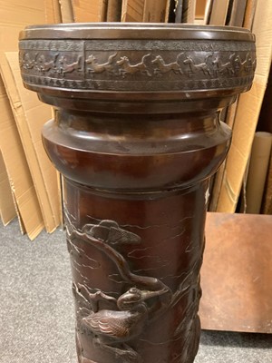 Lot 117 - A pair of Japanese copper columns