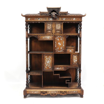 Lot 205 - A Japanese hardwood display cabinet