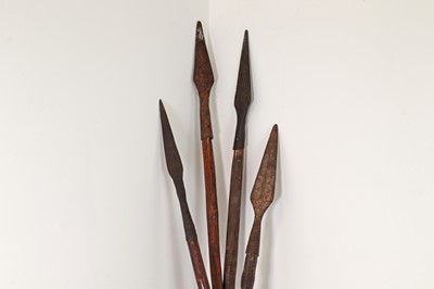 Lot 71 - Four tribal spears