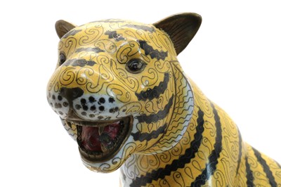 Lot 67 - A Chinese cloisonné tiger