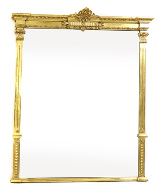 Lot 413 - A neoclassical style overmantle mirror