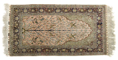 Lot 371A - A Turkish Hereke part silk rug