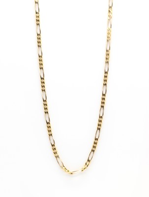 Lot 193 - A gold figaro link chain