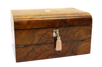 Lot 315 - A Victorian burr walnut jewellery box