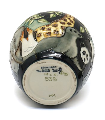 Lot 150 - A Moorcroft 'Noahs Ark' pattern ginger jar and cover