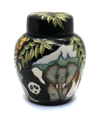Lot 150 - A Moorcroft 'Noahs Ark' pattern ginger jar and cover