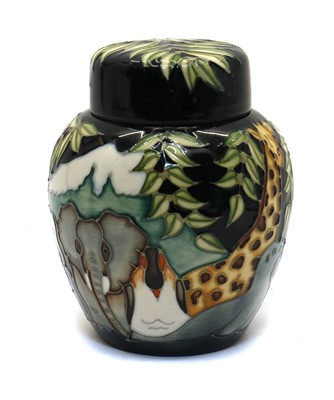 Lot 150 - A Moorcroft 'Noahs Ark' pattern ginger jar and cover