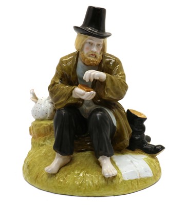 Lot 199 - A glazed Gardner porcelain figure of a tramp