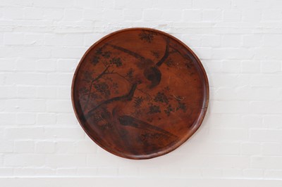 Lot 78 - A large wooden tray