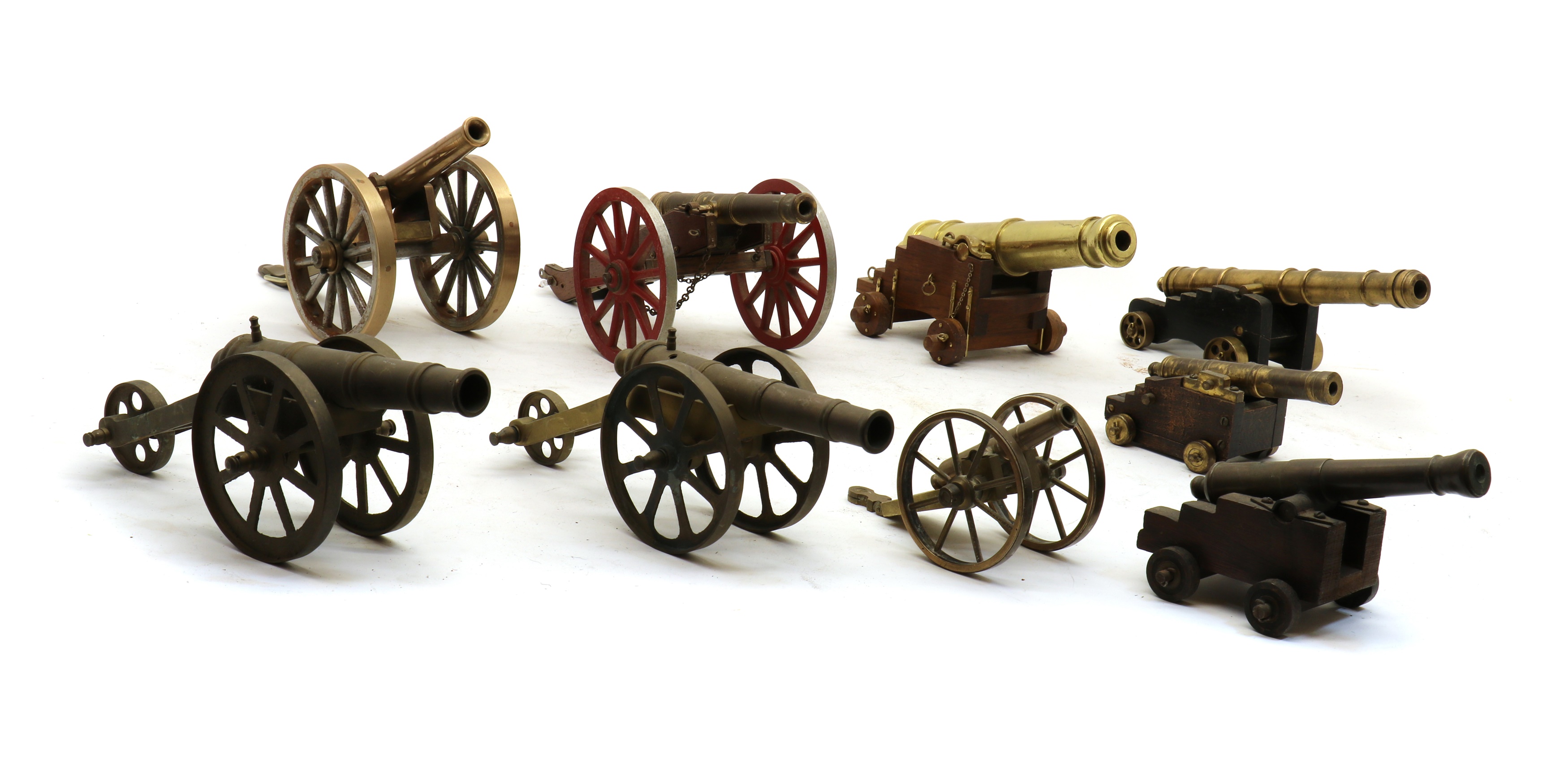 Lot 179 A collection of model cannons