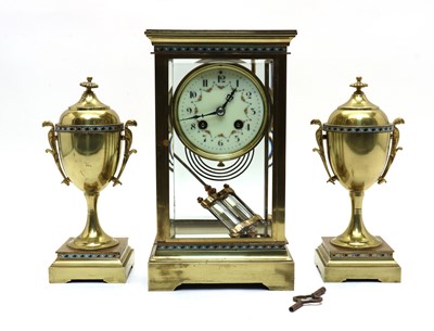 Lot 290A - A French gilt metal mantel clock