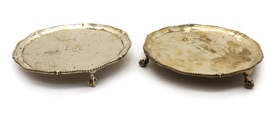 Lot 3 - A pair of early George III silver salvers