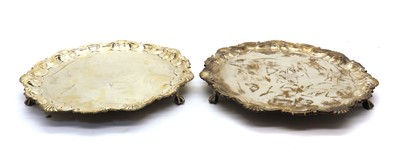 Lot 1 - A pair of silver salvers