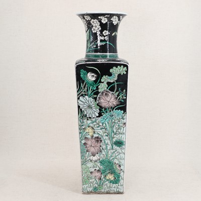 Lot 45 - A Chinese famille noire vase