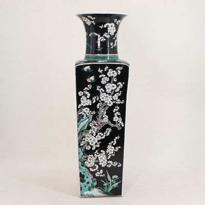 Lot 45 - A Chinese famille noire vase