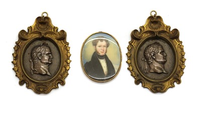 Lot 258 - A pair of 19th century bronze portrait plaques