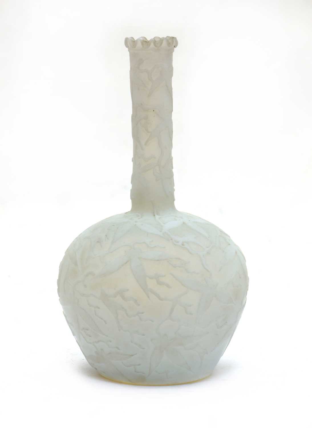 Lot 216 - A Victorian miniature cameo glass vase