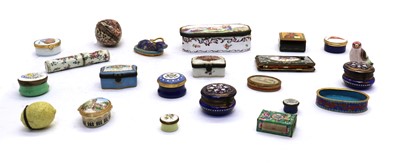 Lot 257 - A collection of novelty enamel boxes